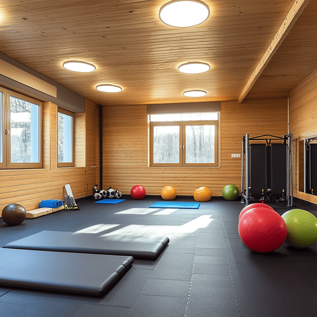 thermal insulation of the fitness room floor